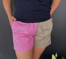 Load image into Gallery viewer, MaryG - Classic Australian Cotton - Harlequin Neon Pink | Beige | Denim Short