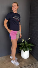 Load image into Gallery viewer, MaryG - Classic Australian Cotton - Harlequin Neon Pink | Beige | Denim Short