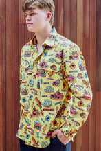 Load image into Gallery viewer, Crowbar Happy Days (Mens) Open Front Long Sleeve Shirt Limited Edition (Happy Days Print)