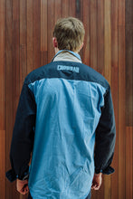 Load image into Gallery viewer, Crowbar - Harlequin Closed Front Long Sleeve Shirt - Light Blue | French Navy