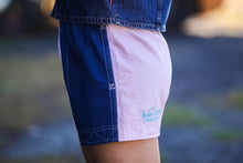 Load image into Gallery viewer, Mary G - Classic Harlequin Short Pale Pink / Denim / Sky Blue