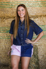 Load image into Gallery viewer, Mary G - Classic Harlequin Short Pale Pink / Denim / Sky Blue