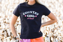 Load image into Gallery viewer, MG Fitted T-Shirt - Country Girl at Heart  - French Navy
