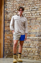 Load image into Gallery viewer, Pauly Short Australian Cotton  Beige | Cobalt Blue | Denim Harlequin AUSPHBCD
