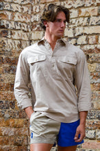 Load image into Gallery viewer, Pauly Short Australian Cotton  Beige | Cobalt Blue | Denim Harlequin AUSPHBCD
