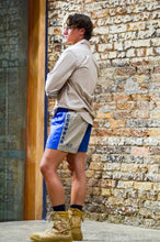 Load image into Gallery viewer, Pauly Short Australian Cotton  Beige | Cobalt Blue | Denim Harlequin AUSPHBCD
