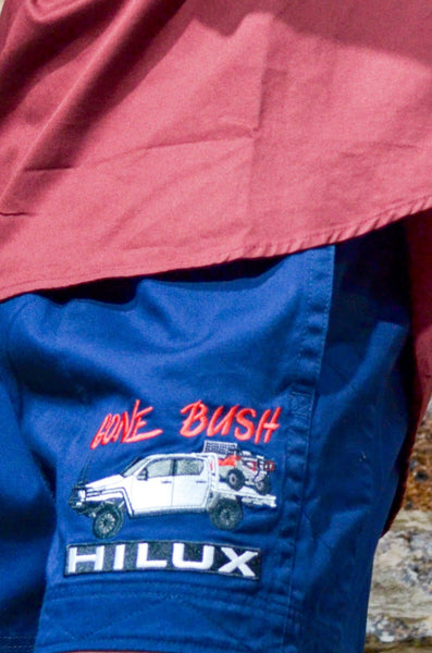 Crowbar Andy "Gone Bush" Shorts - French Navy