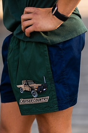 Pauly Mens Cruiser Short - French Navy - Heritage Green