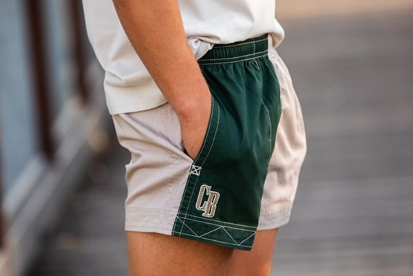 Pauly Mens Burnin Hours Short - Heritage Green - Clay