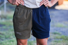 Load image into Gallery viewer, Crowies 2.0 Harlequin Shorts - French Navy - Beige - Heritage Green
