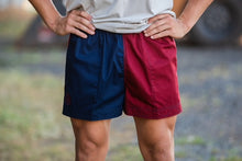 Load image into Gallery viewer, Pauly - Mens Harlequin Drill Short French Navy | Ochre Short
