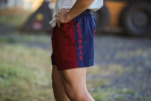 Load image into Gallery viewer, Pauly - Mens Harlequin Drill Short French Navy | Ochre Short
