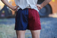 Load image into Gallery viewer, Pauly - Mens Harlequin Drill Short French Navy | Ochre Short
