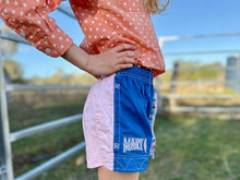 Load image into Gallery viewer, MaryG - Youth - Australian Cotton Old School Harlequin Cobalt Blue | Happy Days | Spearmint | Pale Pink Short
