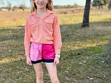 Load image into Gallery viewer, MaryG Youth - Old School Harlequin Panel Shorts (Blush | Hot Pink | French-Navy)

