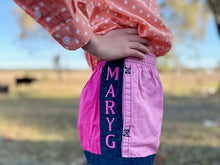 Load image into Gallery viewer, MaryG Youth - Old School Harlequin Panel Shorts (Blush | Hot Pink | French-Navy)
