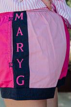 Load image into Gallery viewer, MaryG Youth - Old School Harlequin Panel Shorts (Blush | Hot Pink | French-Navy)
