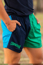 Load image into Gallery viewer, Pauly - Youth Harlequin Drill Short (French Navy | Kelly Green | Electric Blue)
