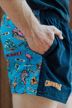 Load image into Gallery viewer, Andy - Happy Days - Harlequin Drill Short - Navy | Happy Days Print
