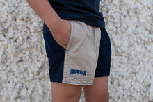 Load image into Gallery viewer, Andy Youth - Harlequin Drill Short - Clay | Navy - Navy Embroidery
