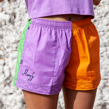 Load image into Gallery viewer, MaryG - Grown Here - Old School Harlequin Short (Lavender | Tangerine | Raspberry | Apple)
